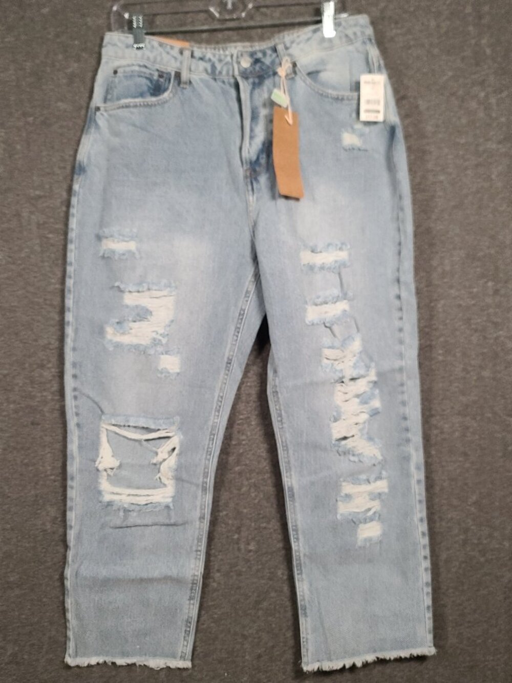 NWT Vanilla Star 90's Junior's Size 13 Super High Rise Distressed Jeans